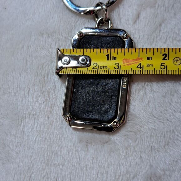 Gucci Leather Embossed Dog Tag KeyChain/Bag Charm GIFTABLE PRISTINE COND… - Picture 15 of 16